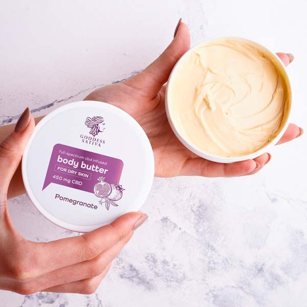 Body Butter for Dry Skin Pomegranate 450 mg | Reakiro CBD