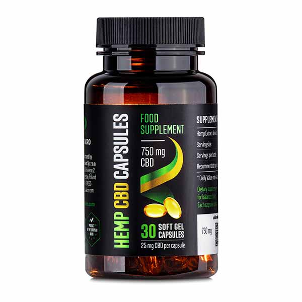 CBD Gel Capsules 750 mg 30 pcs | Reakiro CBD