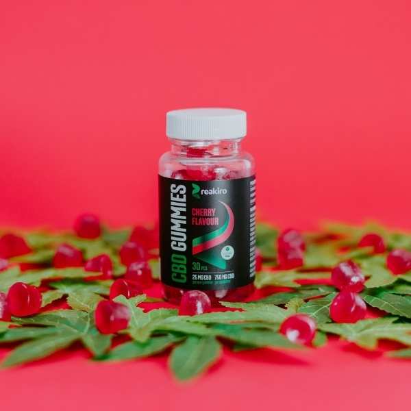 CBD Vegan Gummies 750mg, Cherry, 30pcs, Sugar free | Reakiro CBD