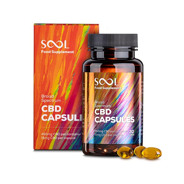 Sool Broad Spectrum CBD Gel Capsules 450mg, 30pcs | Reakiro CBD