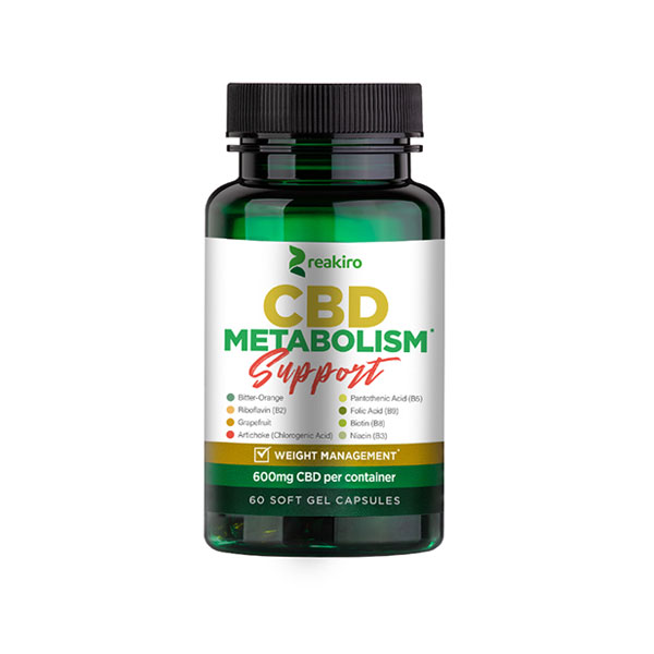 Metabolism Support Capsules 600mg CBD | Reakiro CBD