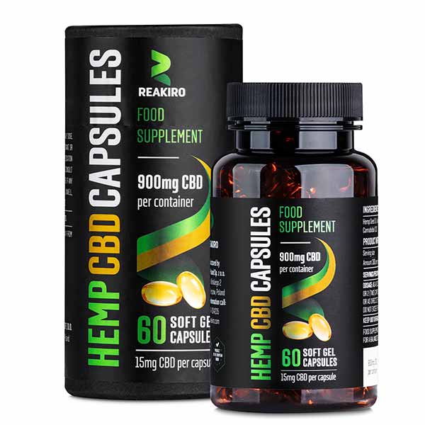 CBD Gel Capsules 900 mg 60 pcs | Reakiro CBD