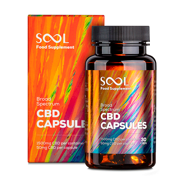 CBD Kapseln Breitspektrum 1500mg 30 Stück THC-frei - SOOL | Reakiro CBD DE