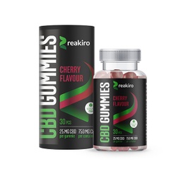 CBD Vegan Gummies 750mg, Cherry, 30pcs, Sugar free | Reakiro CBD