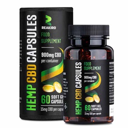 CBD Kapseln 15mg 60 Stück 900mg | Reakiro CBD DE