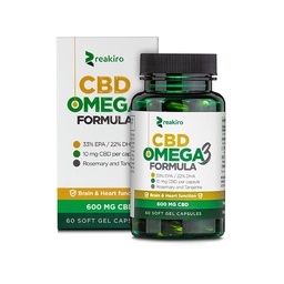 CBD Capsules Omega 3, 600 mg 60 pcs | Reakiro CBD