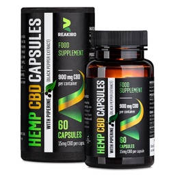 CBD Vegan Capsules with Piperine 900 mg | Reakiro CBD